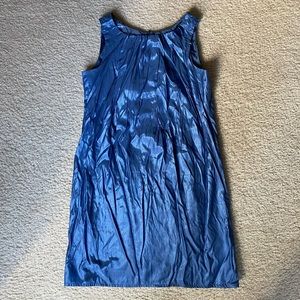 Forever 21 Blue Purple Silky Sheath Dress Sz M